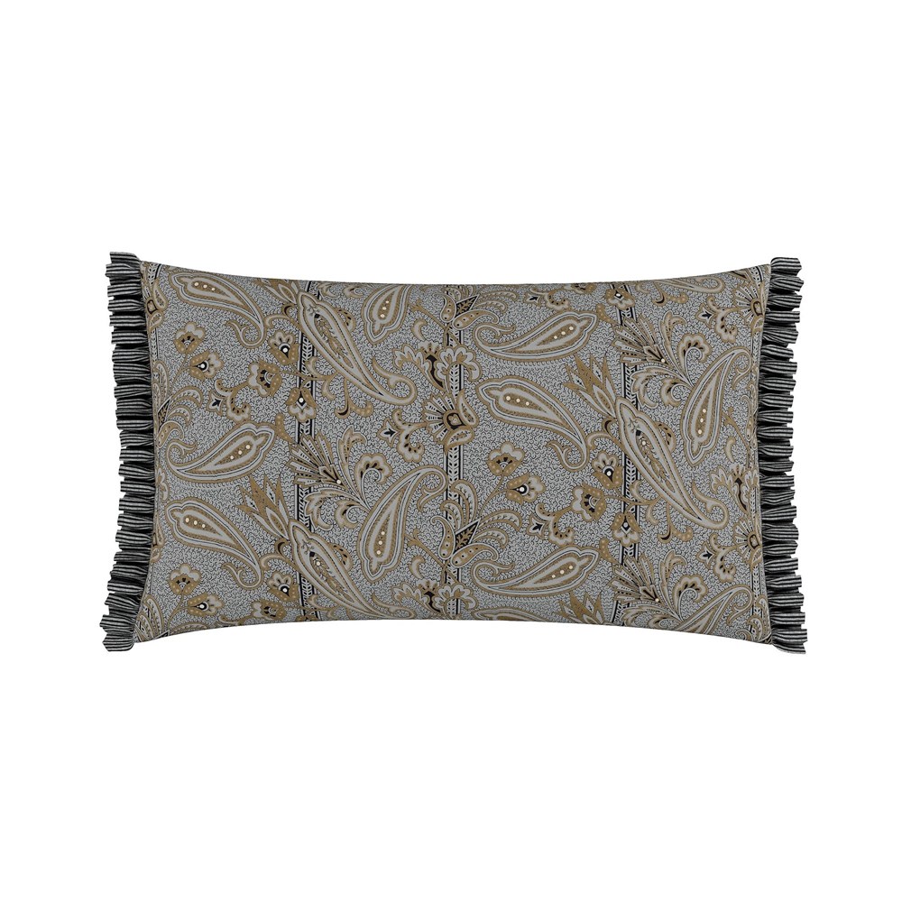 Oscar Paisley Cushion by Bedeck of Belfast in Charcoal Tan